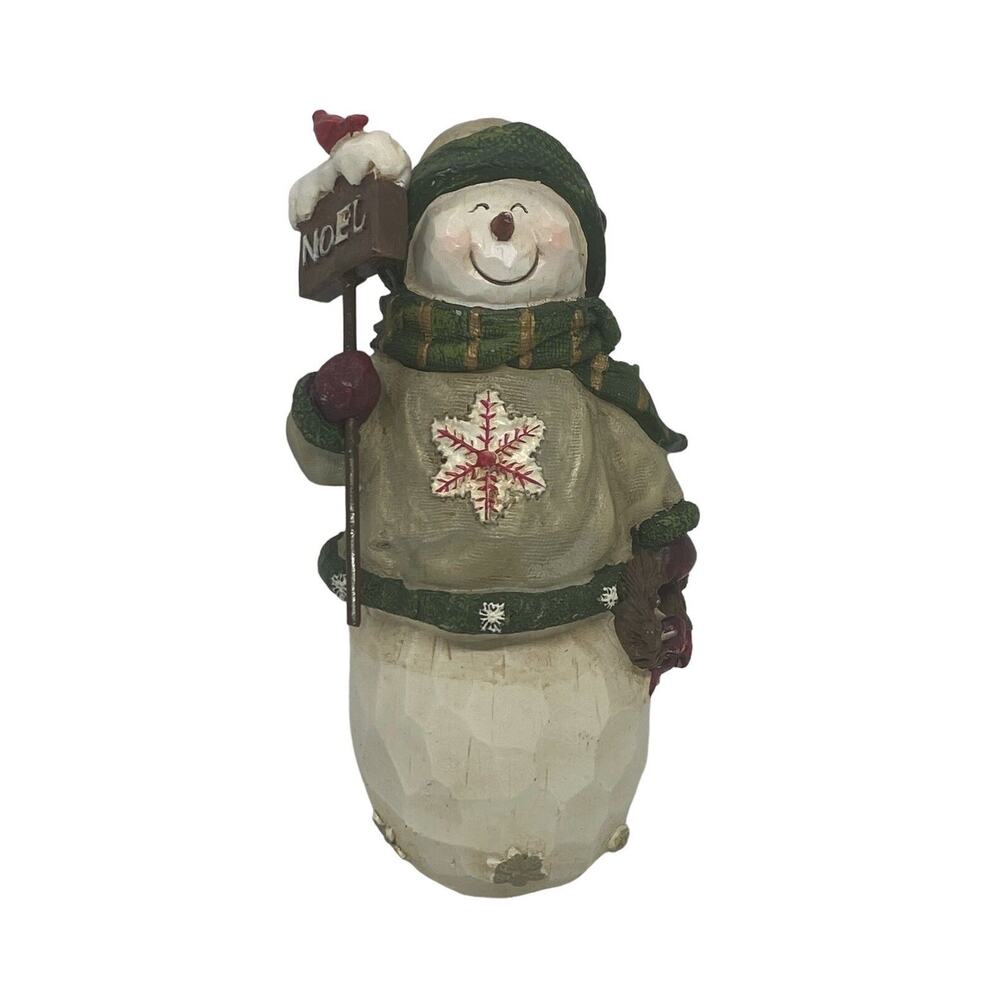 Rustic Wood 6.75” Snowman Noel Christmas Home Decor Winter Holiday Hand Crafted